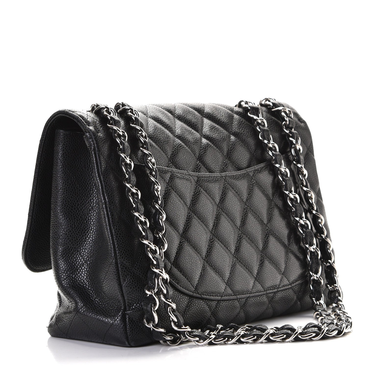 Chanel Caviar Quilted Jumbo Single Flap Black 5 of 8