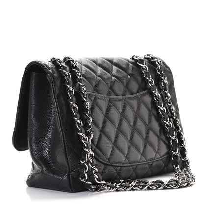 Chanel Caviar Quilted Jumbo Single Flap Black 5 of 8