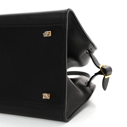 The Row Polished Saddle Calfskin Soft Margaux 10 Bag Black 9 of 9