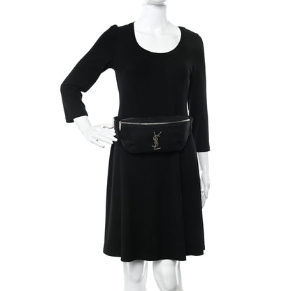 Saint Laurent Canvas Monogram Belt Bag Black 2 of 10