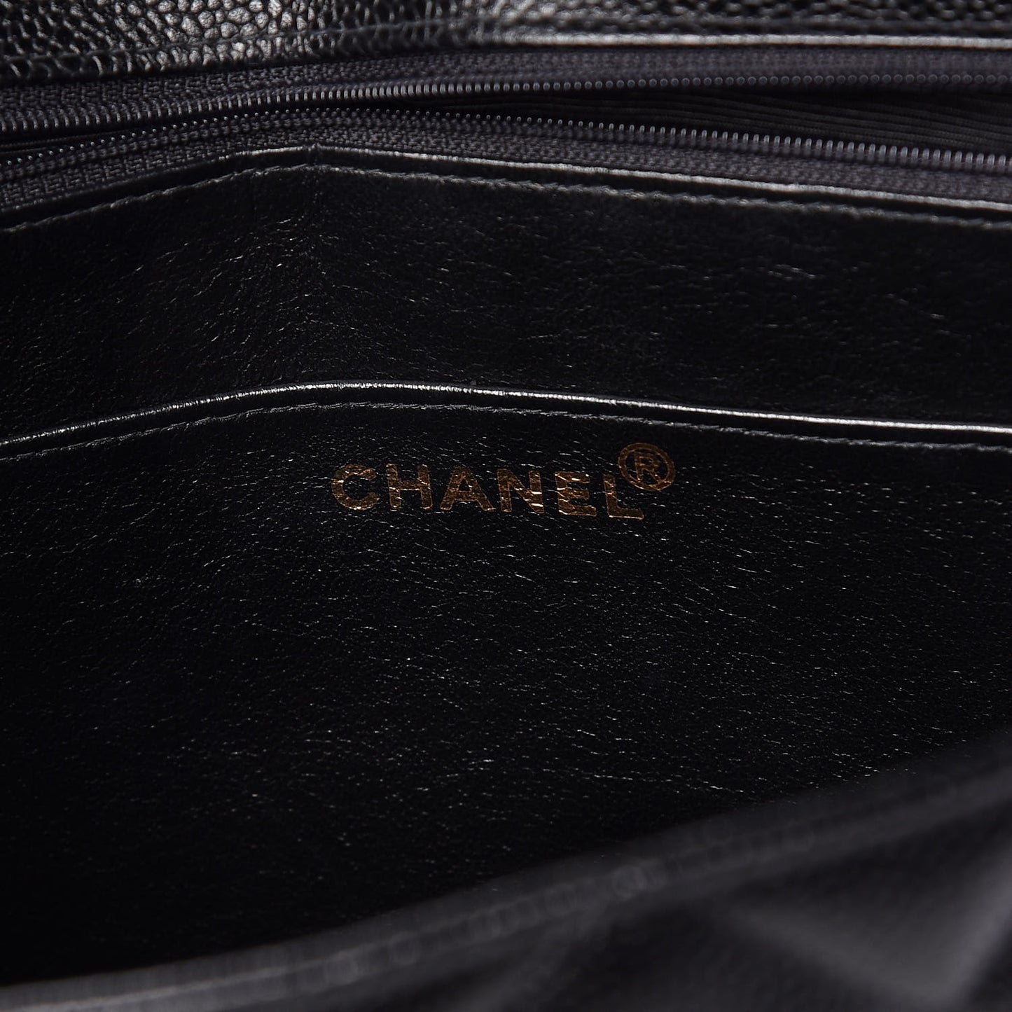 Caviar Quilted Briefcase Laptop Bag Black