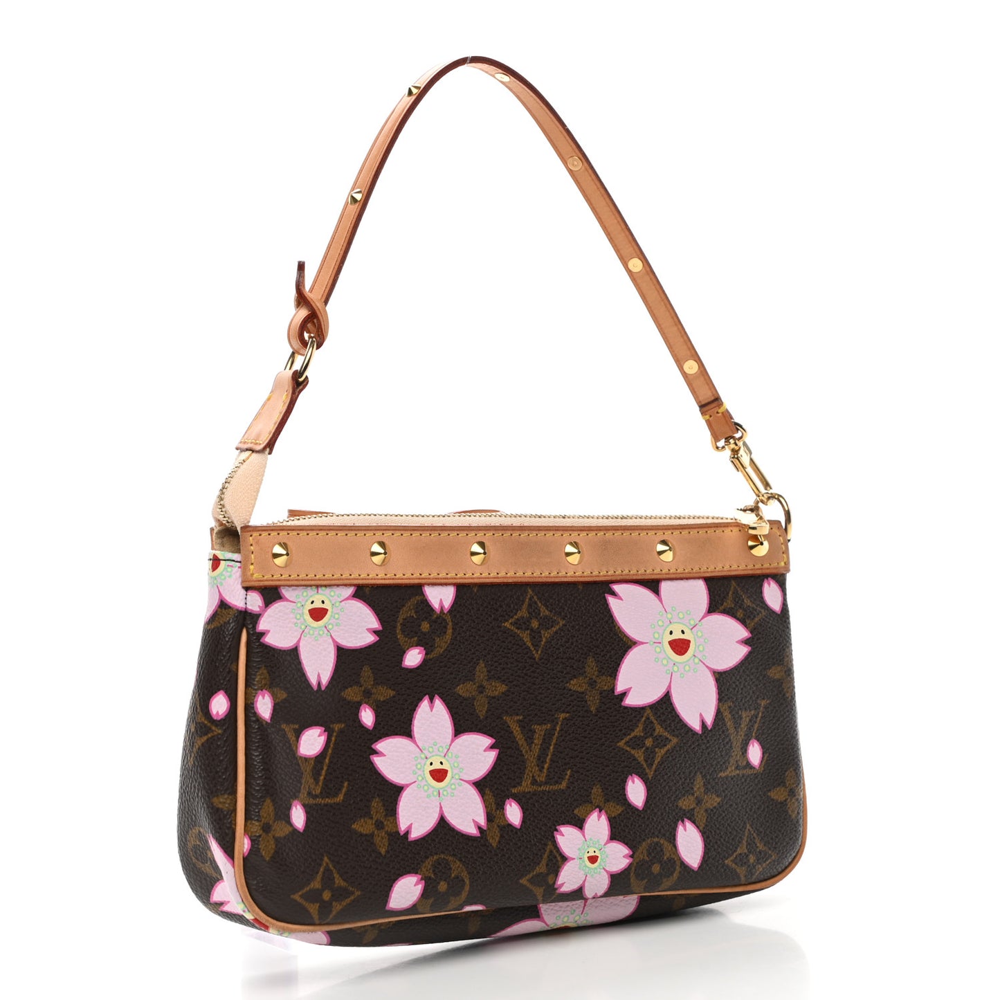 Monogram Cherry Blossom Pochette Accessories Brown