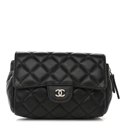 Chanel Lambskin Quilted Flap Cosmetic Case Black 1 of 9