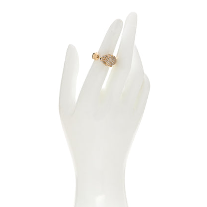 Cartier 18K Yellow Gold Diamond Emerald Panthere De Cartier Band Ring 50 5.25 2 of 5