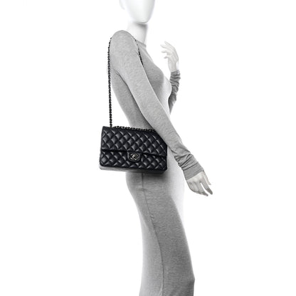 Chanel Caviar Quilted Medium Double Flap Navy 2 of 11
