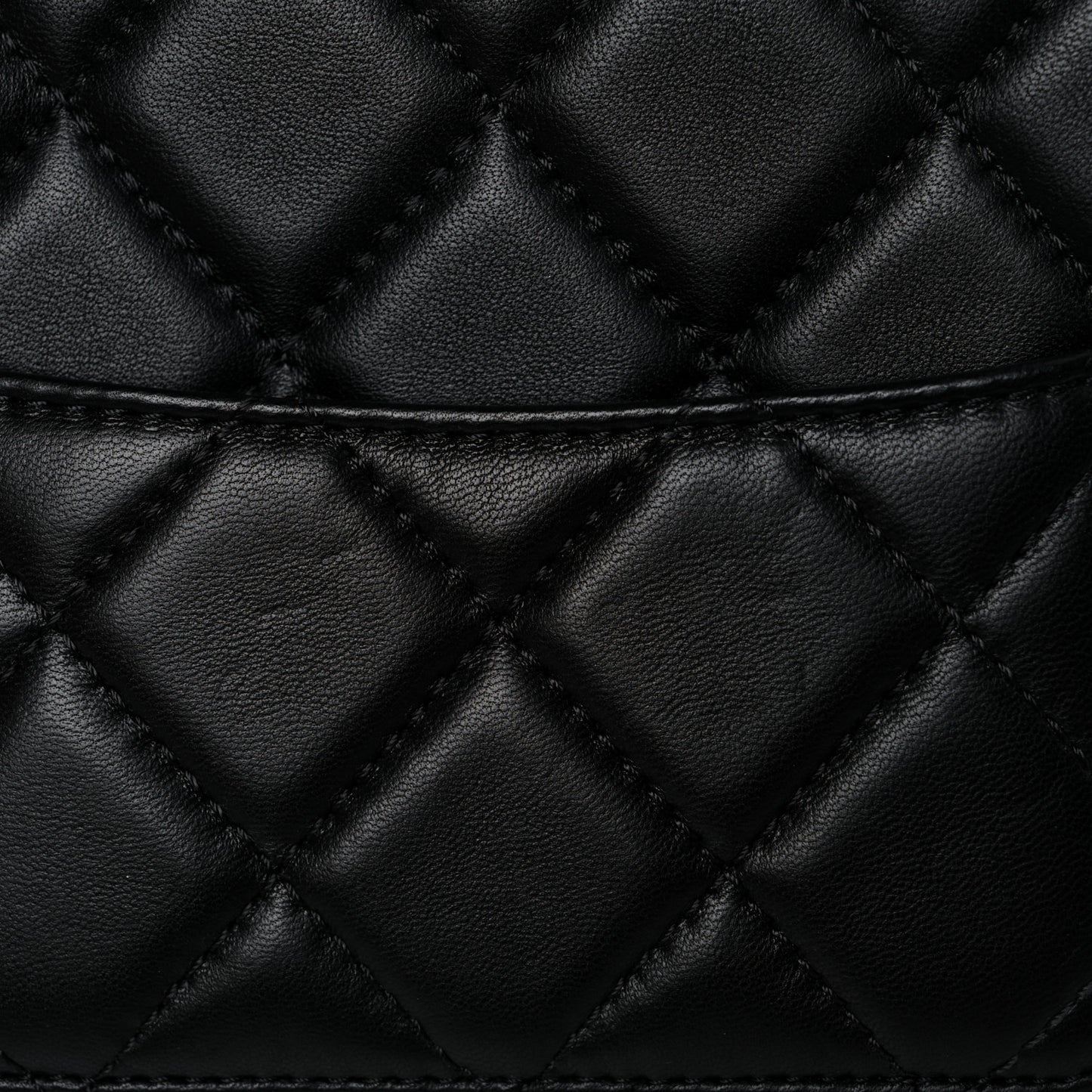 Lambskin Quilted Small Box Bag Black