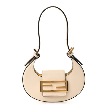 Fendi Vitello King Mini Cookie Hobo Bag White Ice 1 of 10