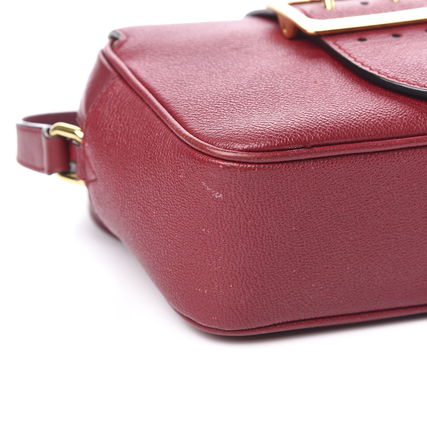 Burberry Soft Grain Calfskin Small Buckle Zip Bag Parade Red 14 of 16