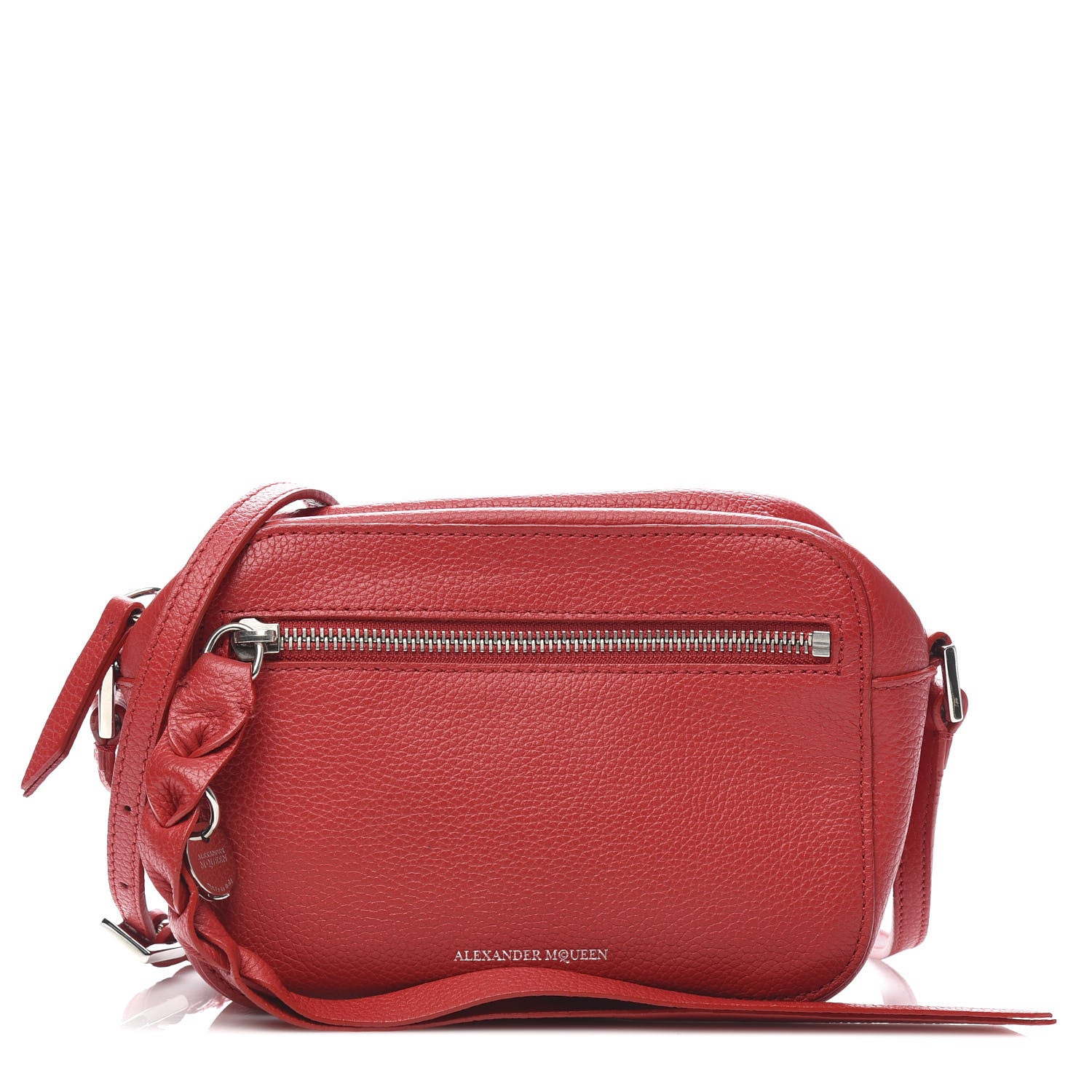 Alexander McQueen Calfskin Skull Camera Shoulder Bag Red 1 of 9
