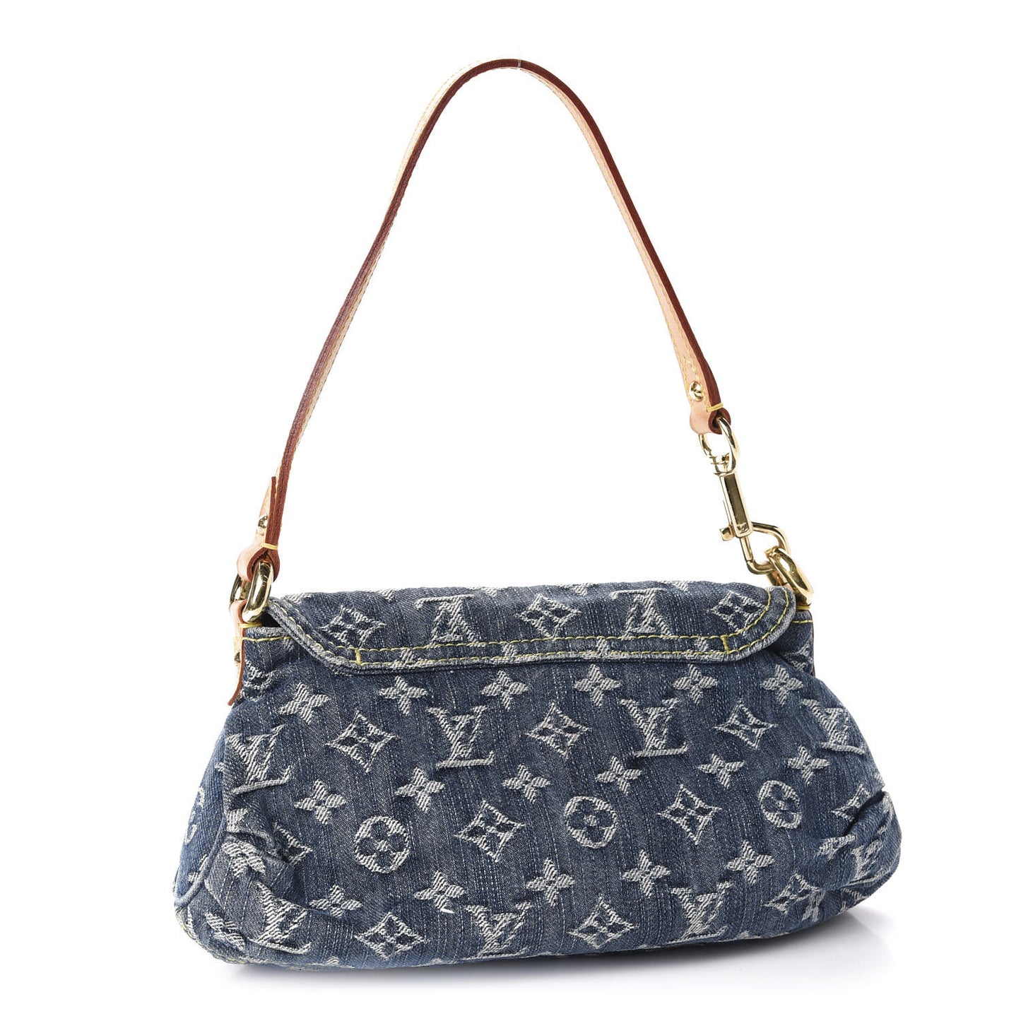 Monogram Denim Mini Pleaty Blue