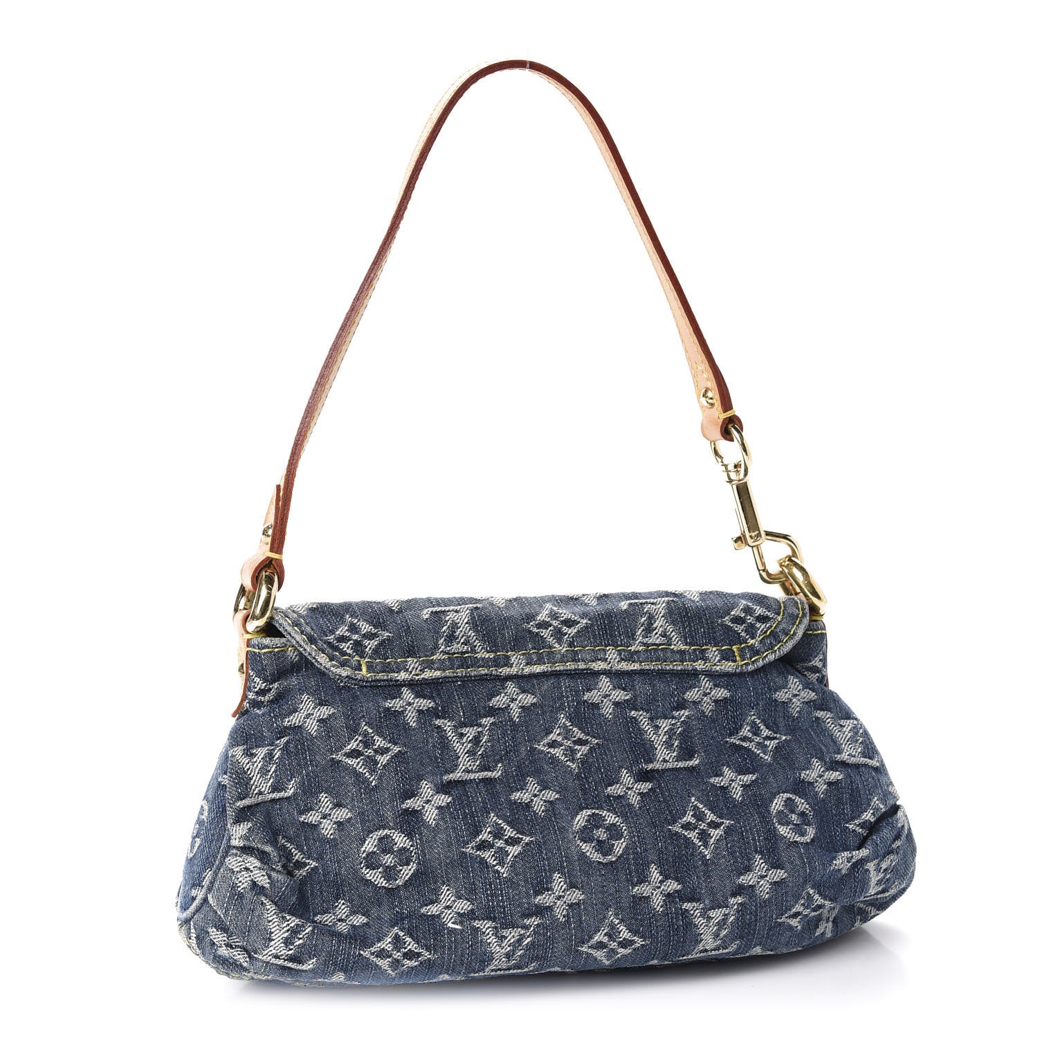 Louis Vuitton Monogram Denim Mini Pleaty Blue 3 of 10