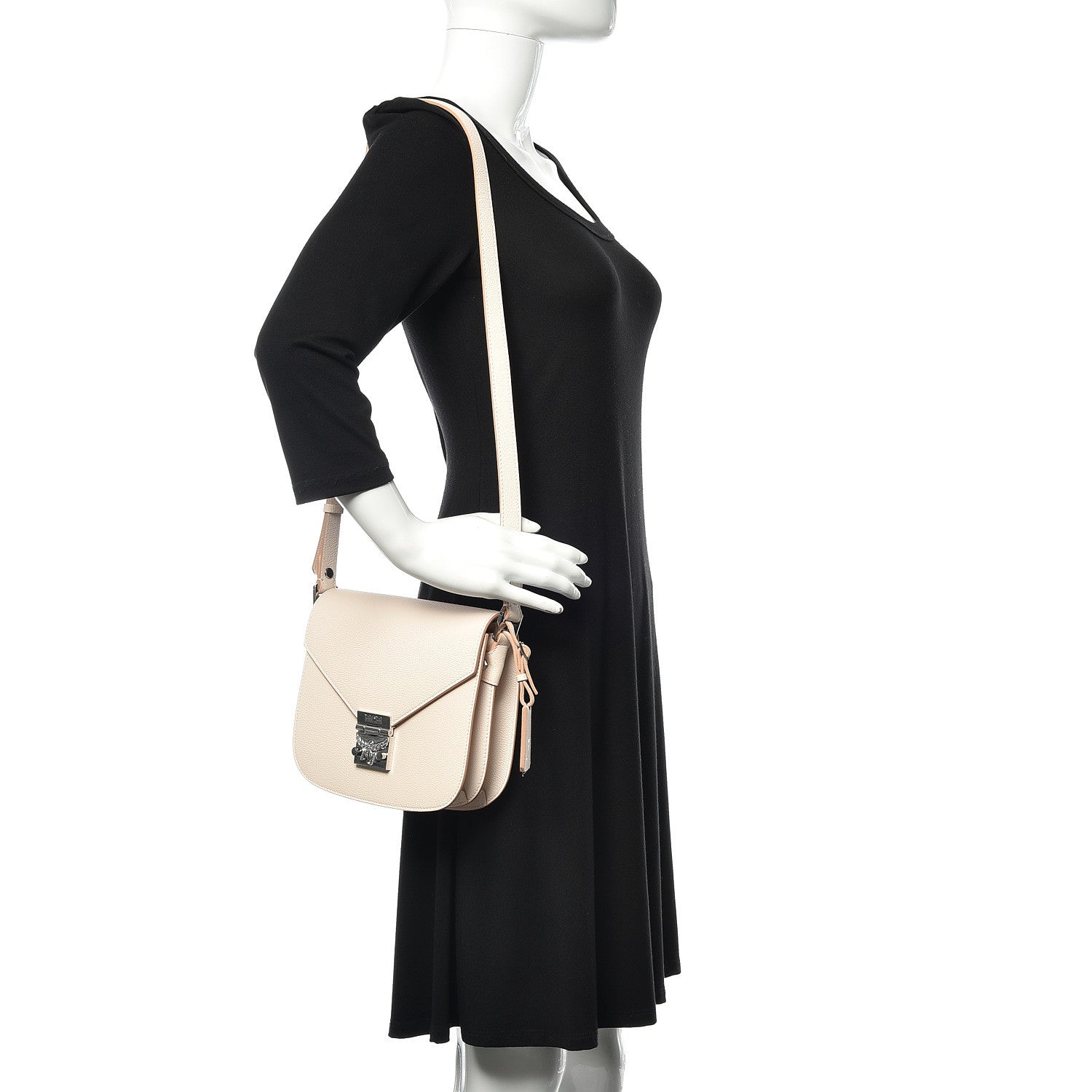 MCM Calfskin Patricia Crossbody Bag Shell 2 of 10