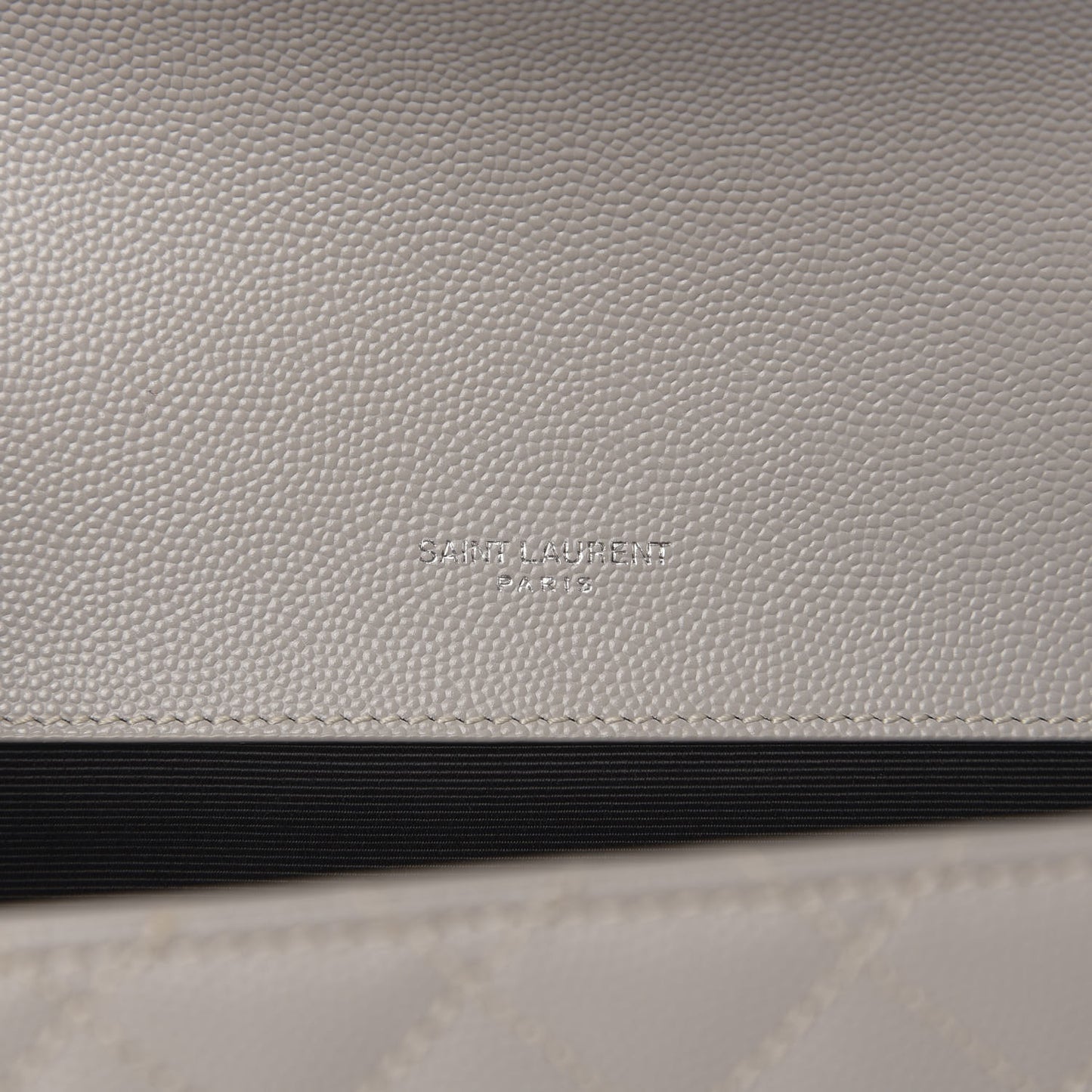 Grain De Poudre Textured Mixed Matelasse Triquilt Small Monogram Satchel Optical White