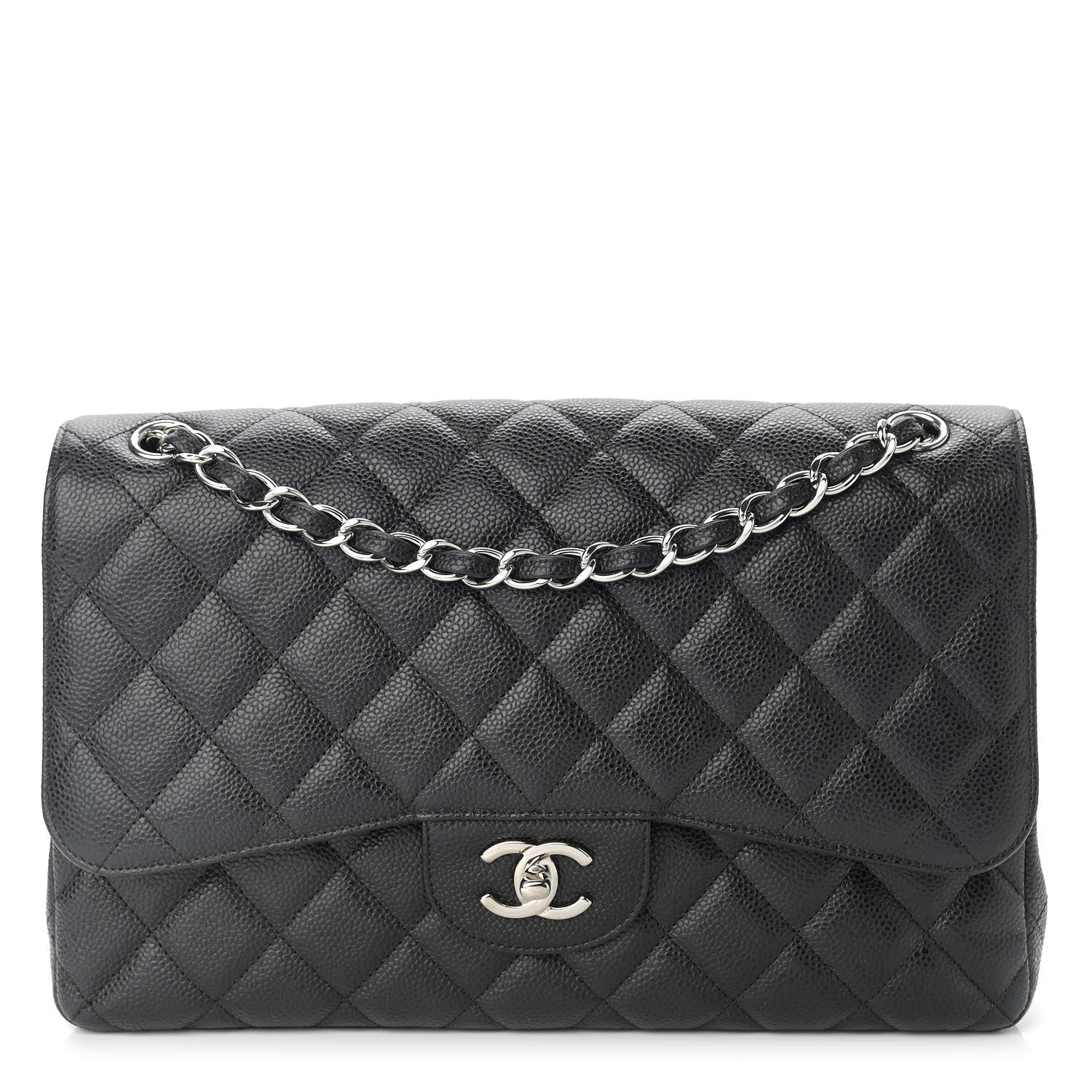 Chanel Caviar Quilted Jumbo Double Flap Black 1 of 9