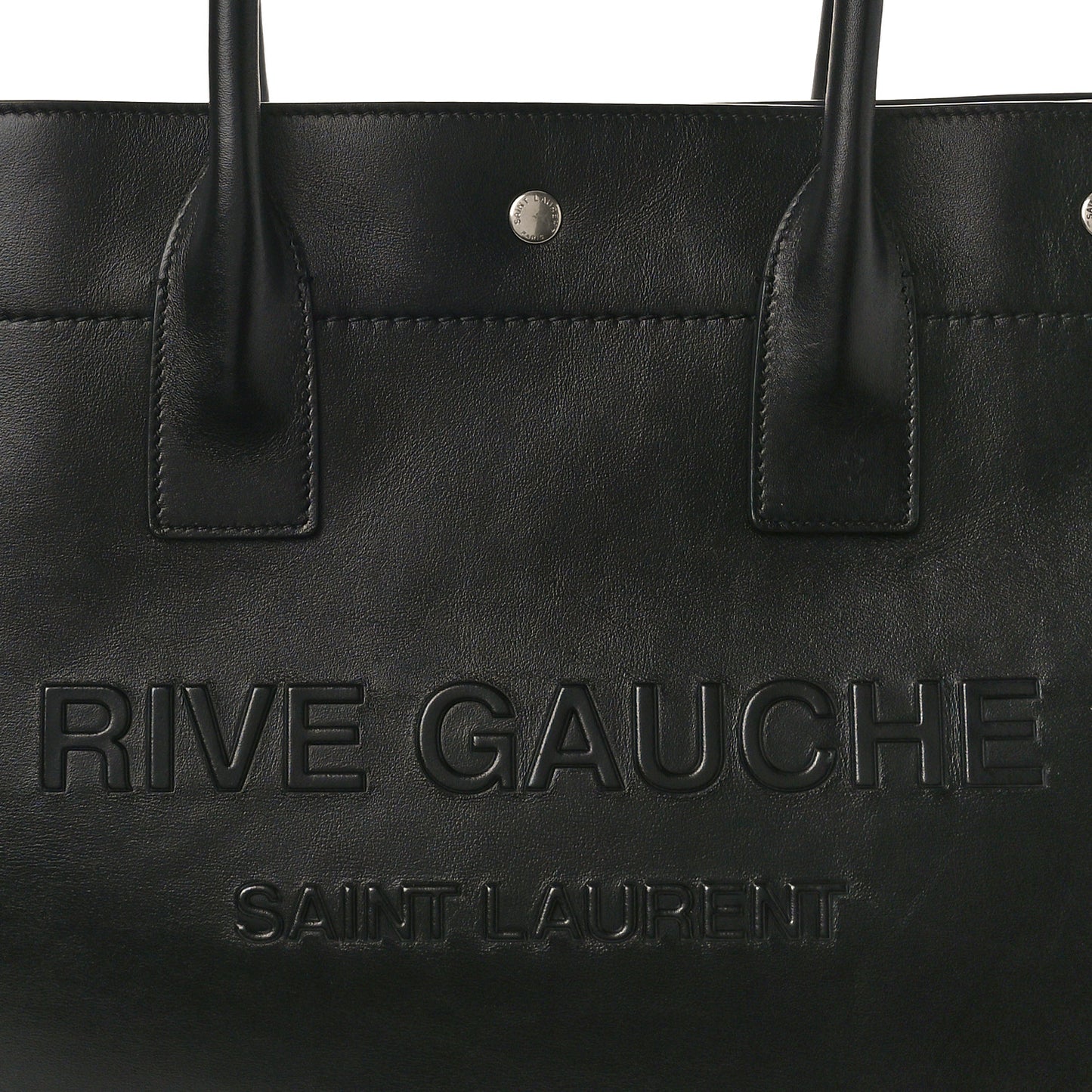 Smooth Calfskin Rive Gauche Small Tote Black