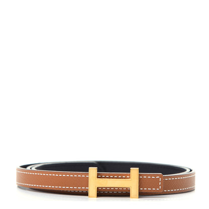 Hermes Swift Epsom 13mm Focus Belt 85 Black Gold 1 of 6