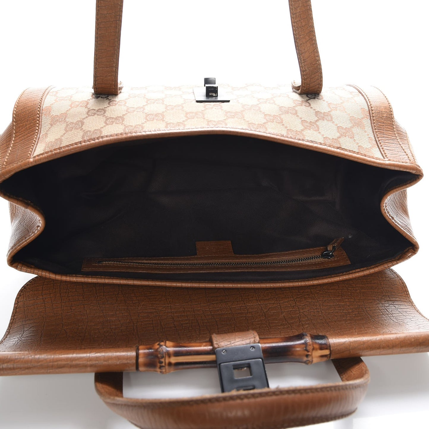 Monogram Bamboo Bullet Bag Brown