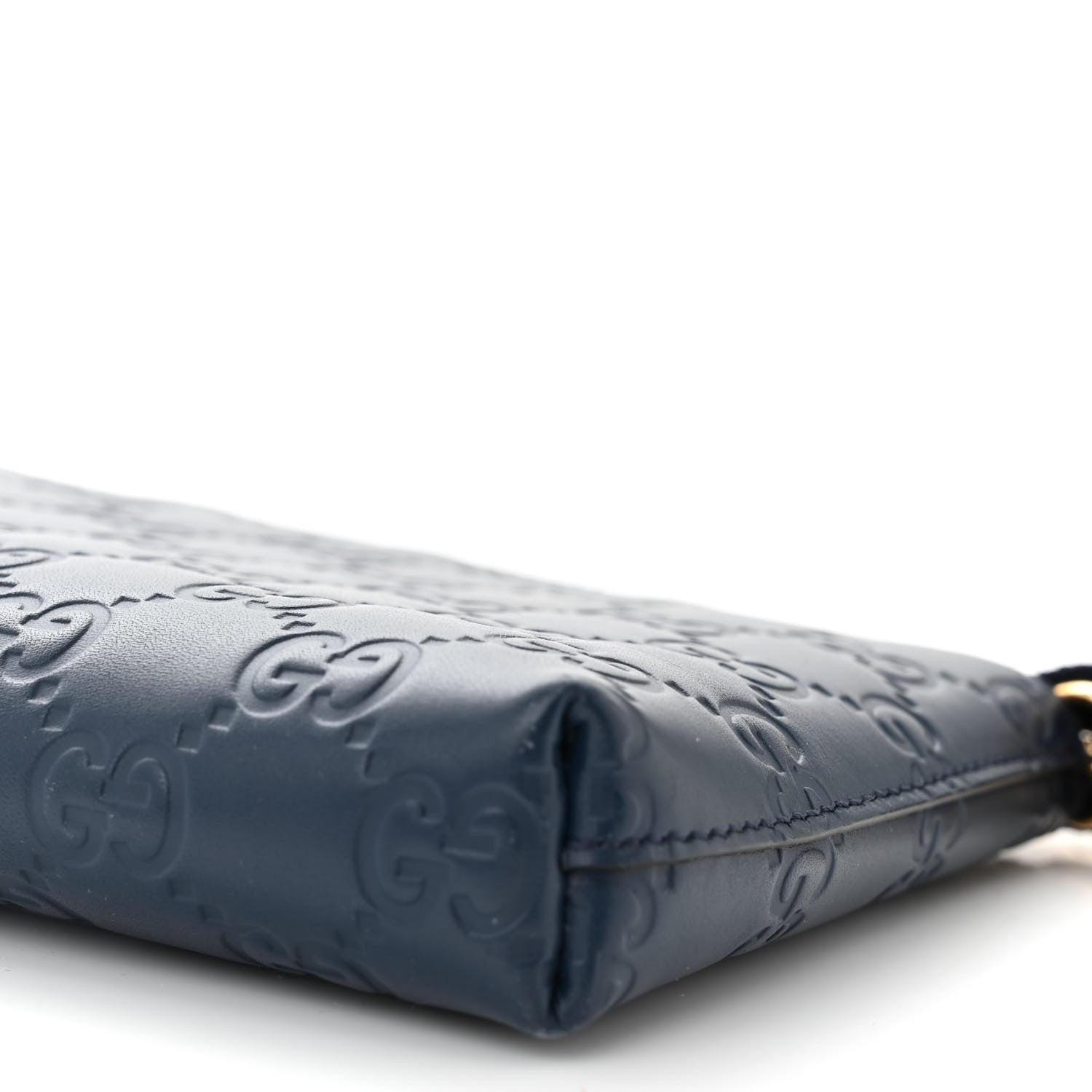 Gucci Guccissima Signature Wrist Wallet Blue Agata 9 of 10