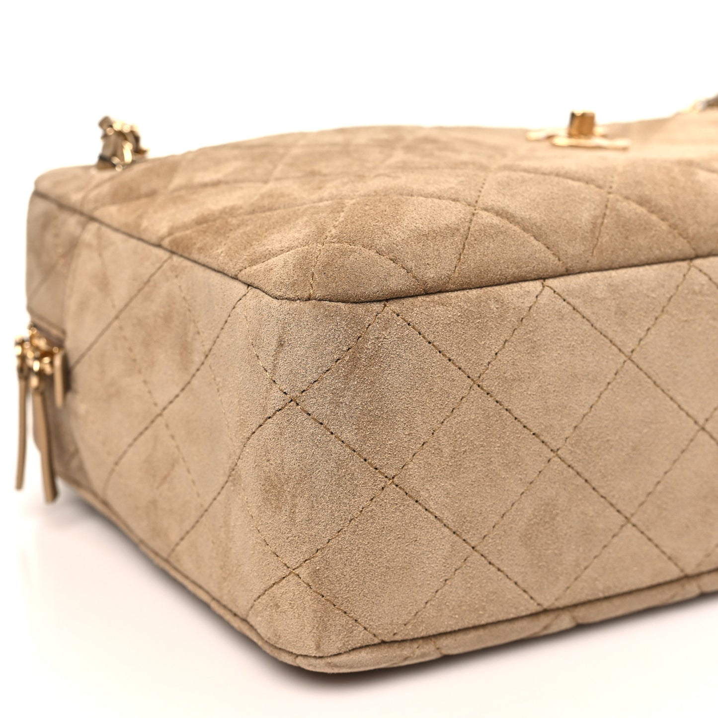 Suede Quilted Camerissimo Case Beige