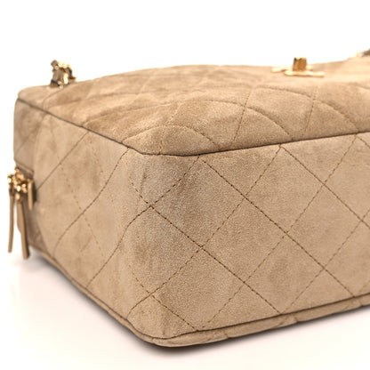 Chanel Suede Quilted Camerissimo Case Beige 9 of 11