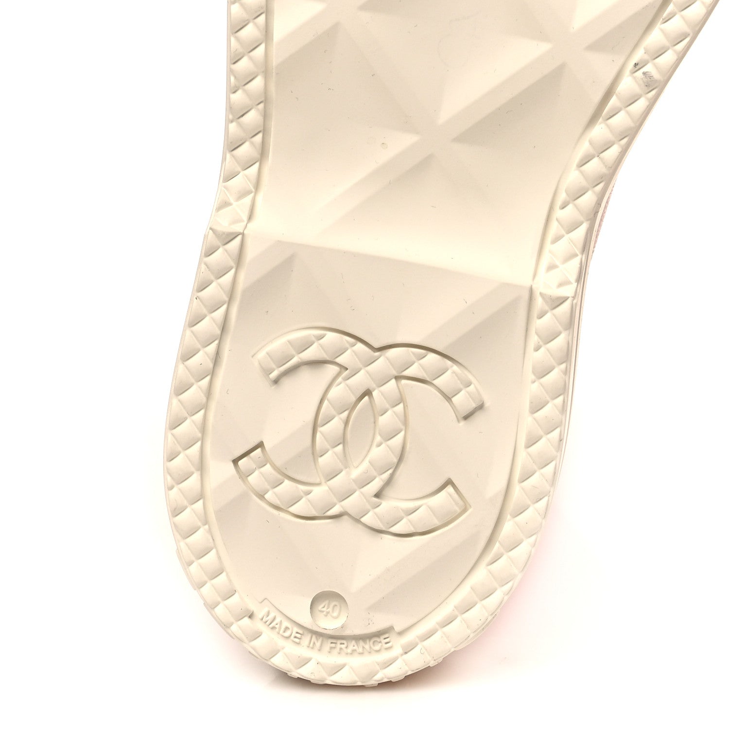Chanel Caoutchouk CC High Boots 40 Light Pink White 7 of 9