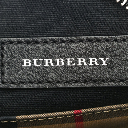 Burberry Vintage Check Calfskin Cartoon Print Round Bag Black White 6 of 9