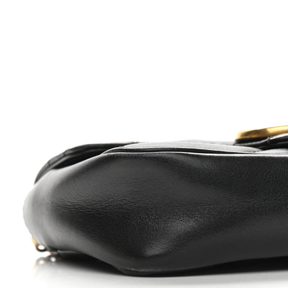Gucci Calfskin Matelasse Super Mini GG Marmont Shoulder Bag Black 8 of 9