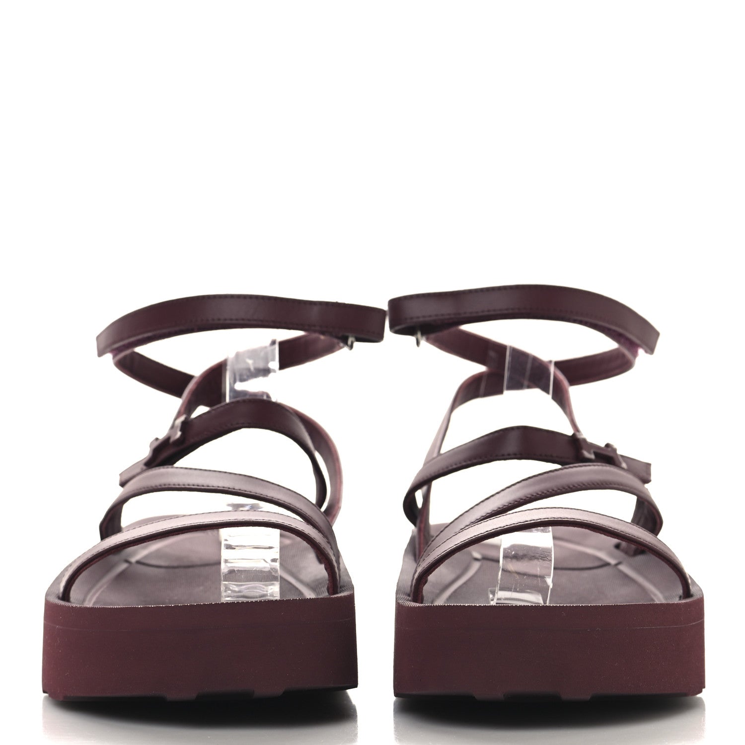 Hermes Nappa Liberte Sandals 40.5 Rouge H 3 of 9