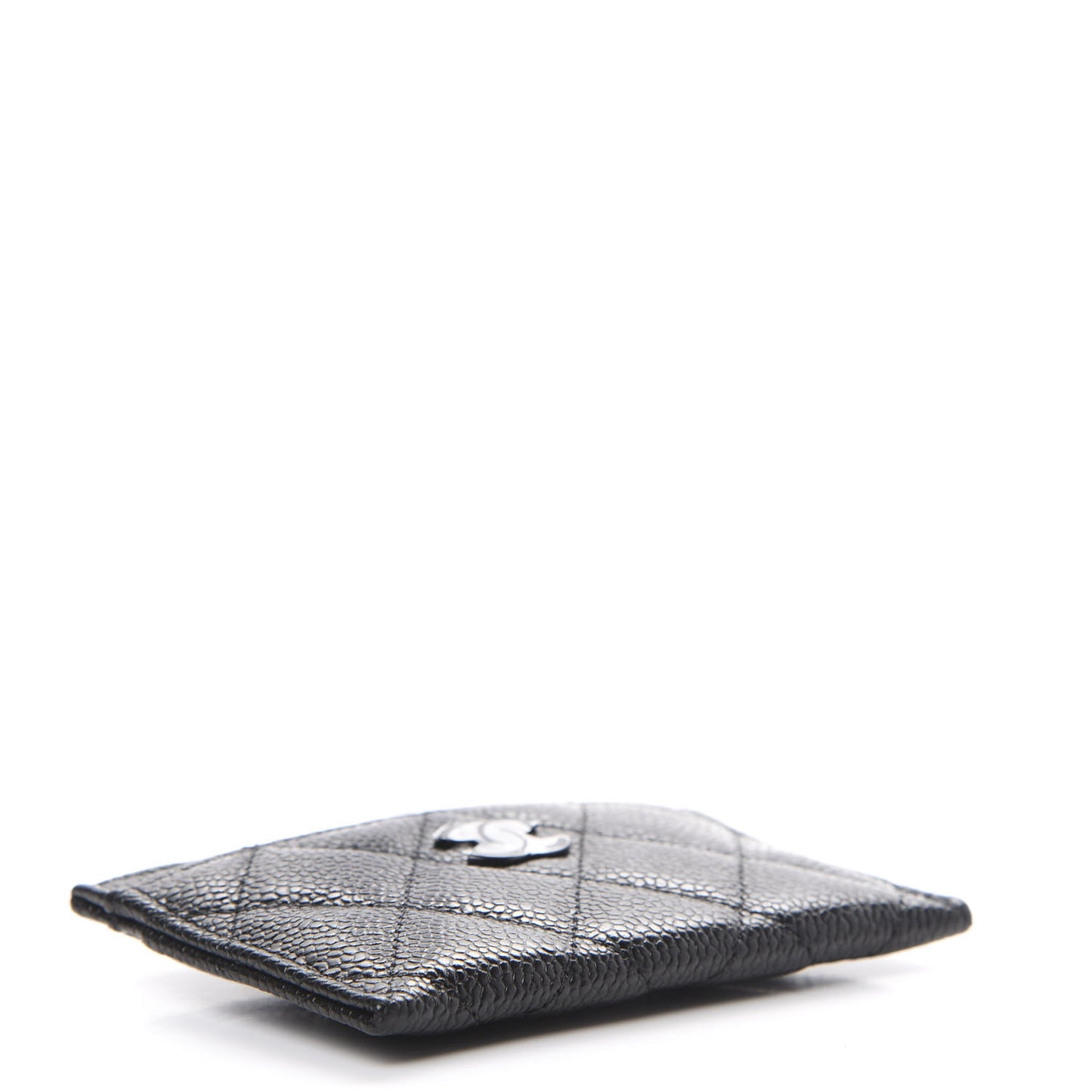 Caviar Quilted Incognito Card Holder Black