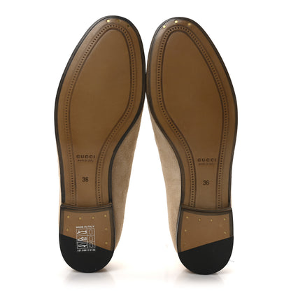 Gucci Suede Horsebit Womens Jordaan Loafers 36 Pink Sand 6 of 10