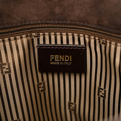 Fendi Stingray Calf Hair Colorblock Anna Shoulder Bag Brown 6 of 14