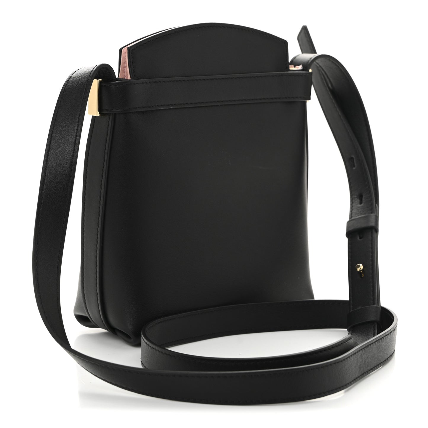 Calfskin Hug Two Tone Smartphone Holder Black Nylund Pink