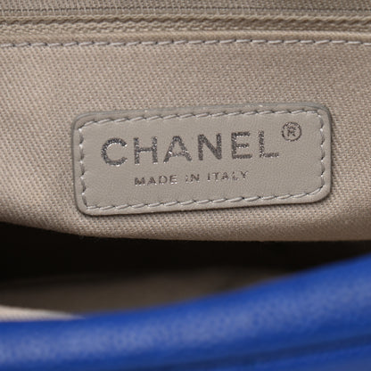 Chanel Caviar Quilted Jumbo Easy Flap Blue 6 of 12