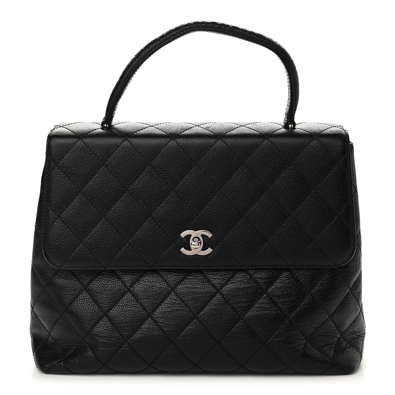 Chanel Caviar Quilted Jumbo Kelly Flap Black 1 of 12
