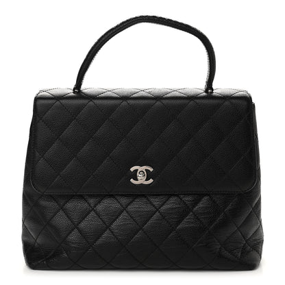 Chanel Caviar Quilted Jumbo Kelly Flap Black 1 of 12