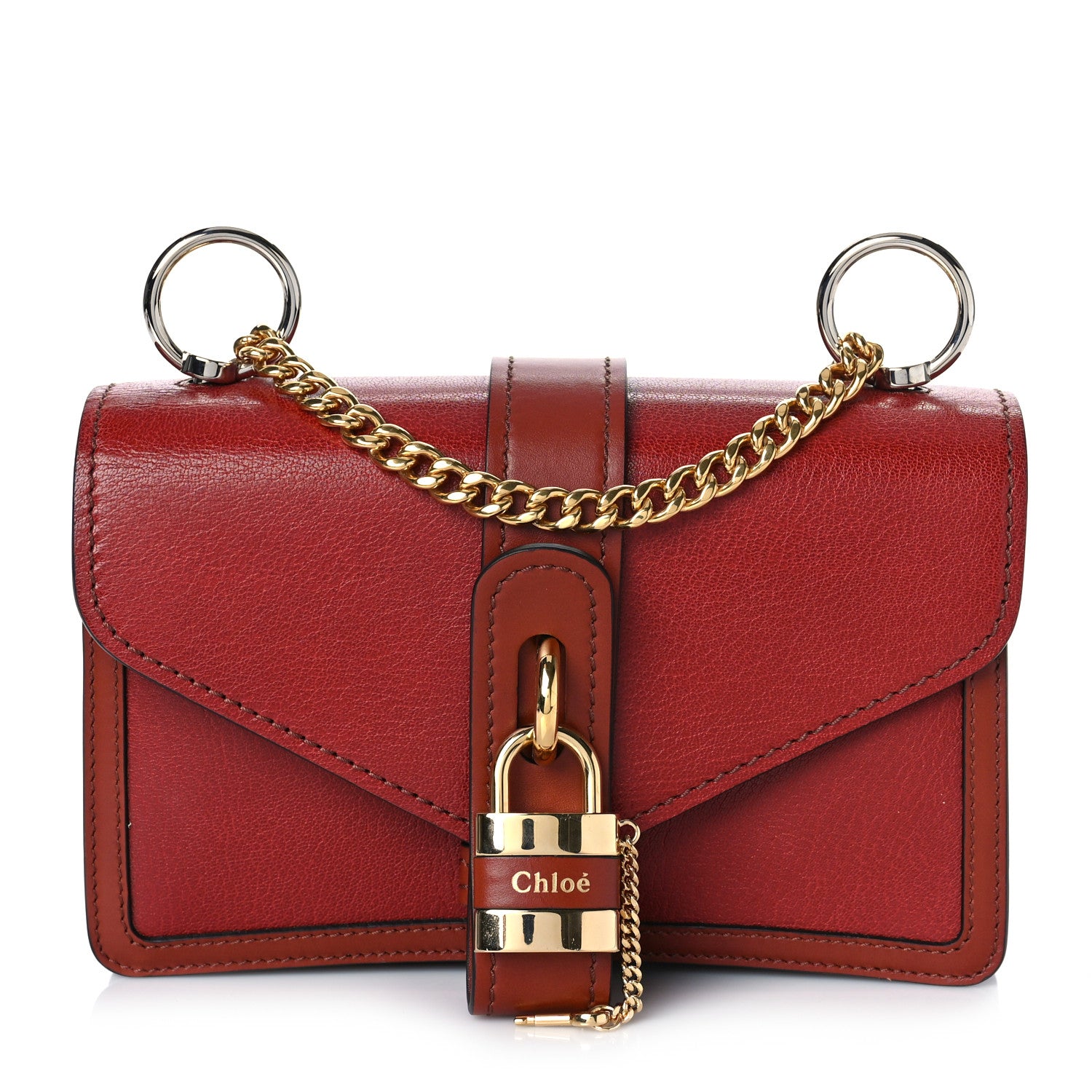 Chloe Shiny Goatskin Calfskin Aby Chain Shoulder Bag 1 of 8