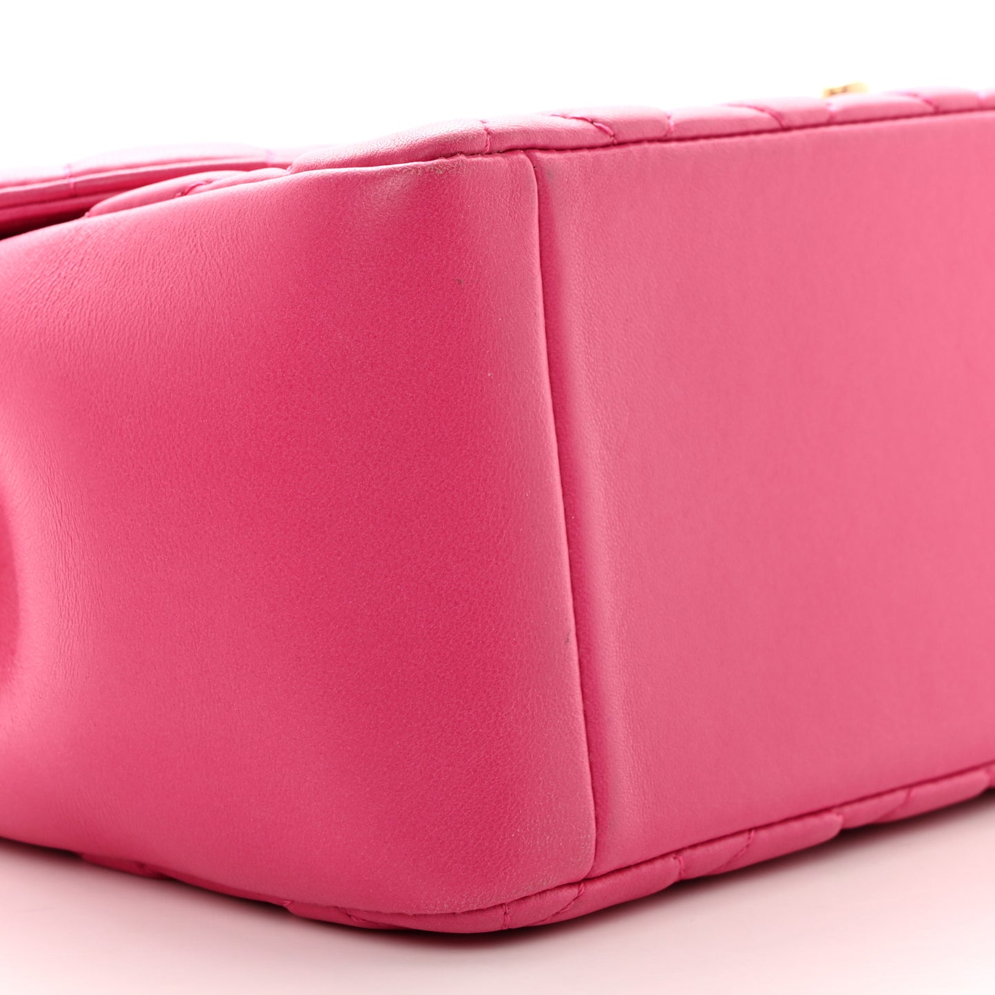 Lambskin Quilted Medium Mademoiselle Chic Flap Fuchsia