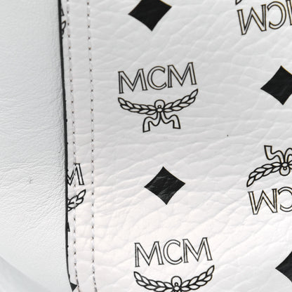 MCM Visetos Shopper Tote White 15 of 18