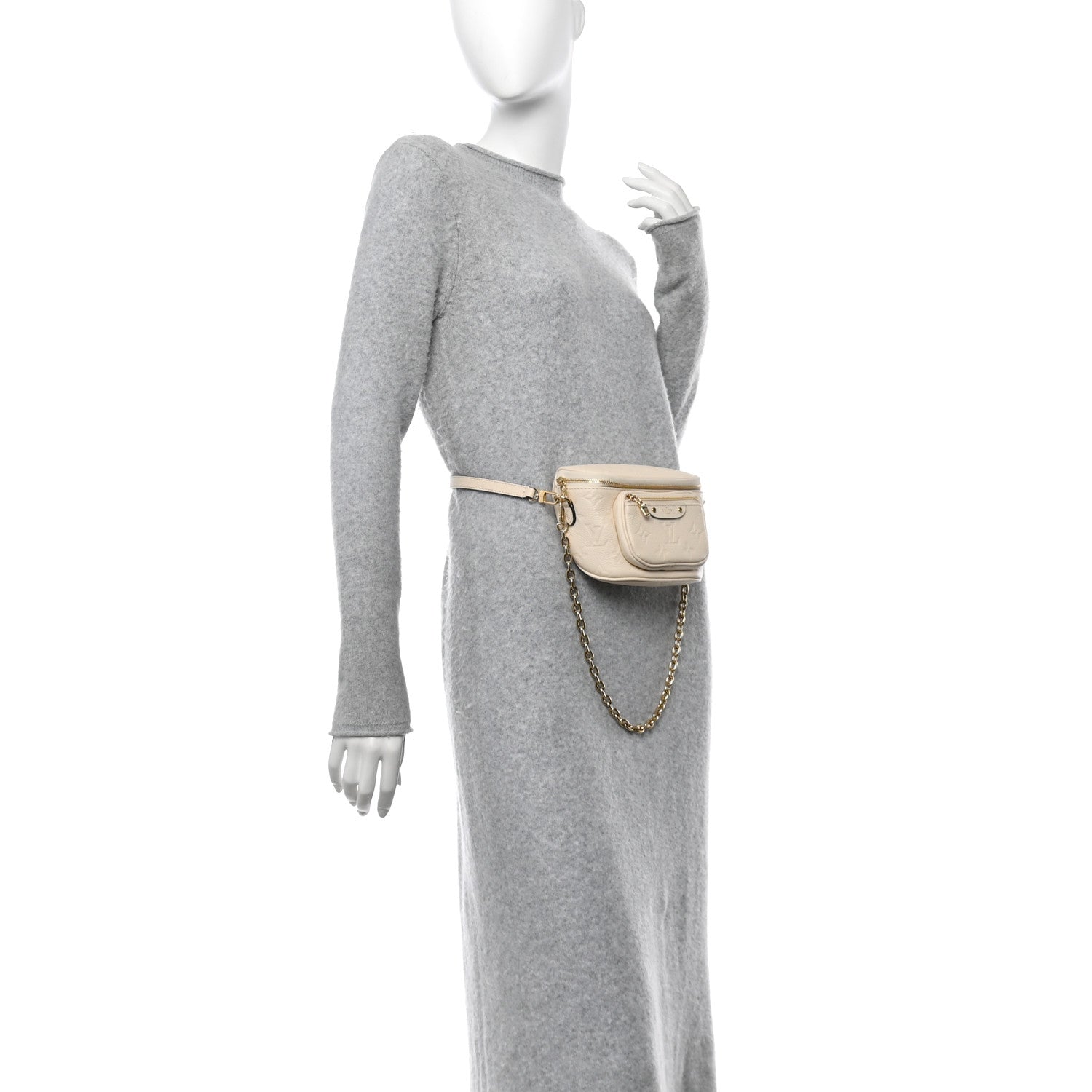 Louis Vuitton Empreinte Mini Bumbag Cream 2 of 10