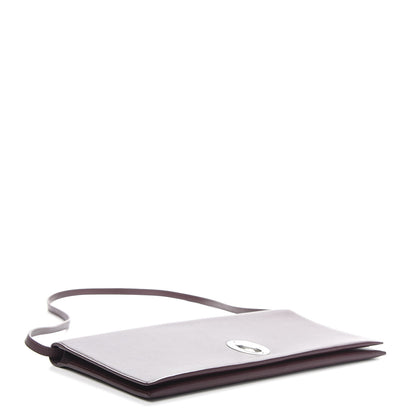 Celine Calfskin Oval Clutch on Strap Burgundy 4 of 9