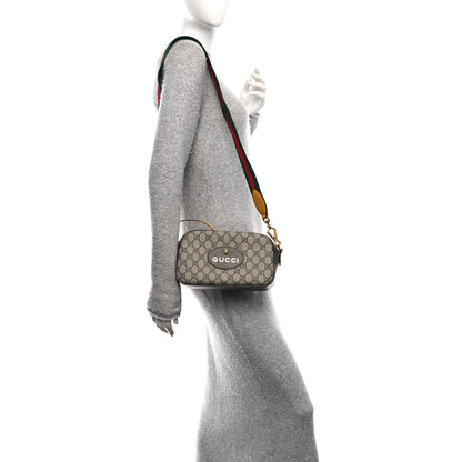 Gucci GG Supreme Monogram Web Neo Vintage Shoulder Bag Beige New Acero Crop 2 of 11