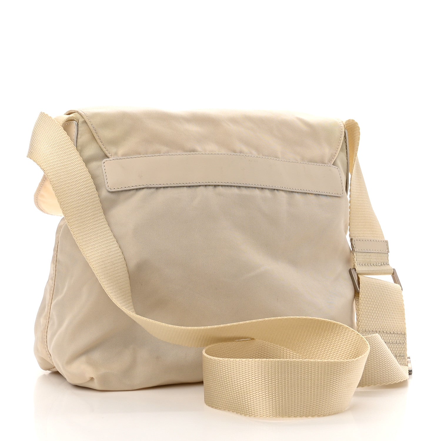 Prada Nylon Vela Saffiano Single Buckle Messenger Shoulder Bag Deserto 4 of 11