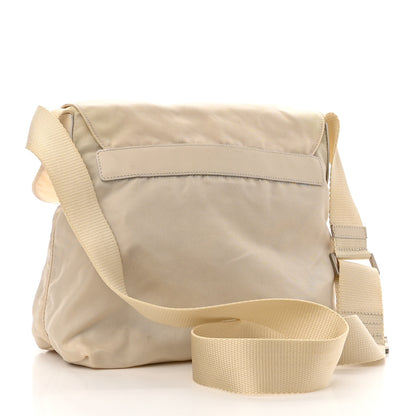 Prada Nylon Vela Saffiano Single Buckle Messenger Shoulder Bag Deserto 4 of 11