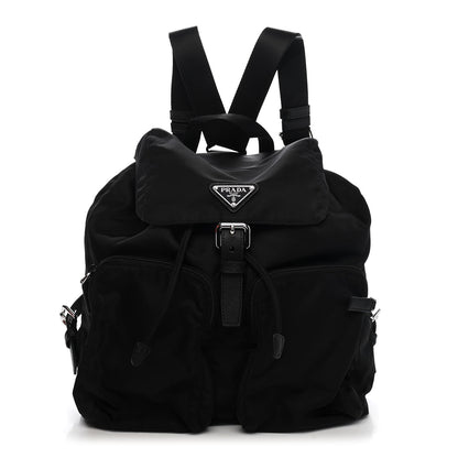 Prada Tessuto Nylon Saffiano Medium Backpack Black 1 of 16