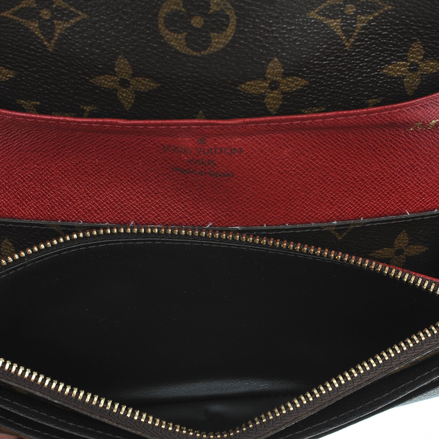 Monogram Emilie Wallet Red