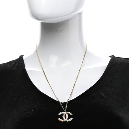 Chanel Candy Chain CC Pendant Necklace Gold Multicolor 2 of 7