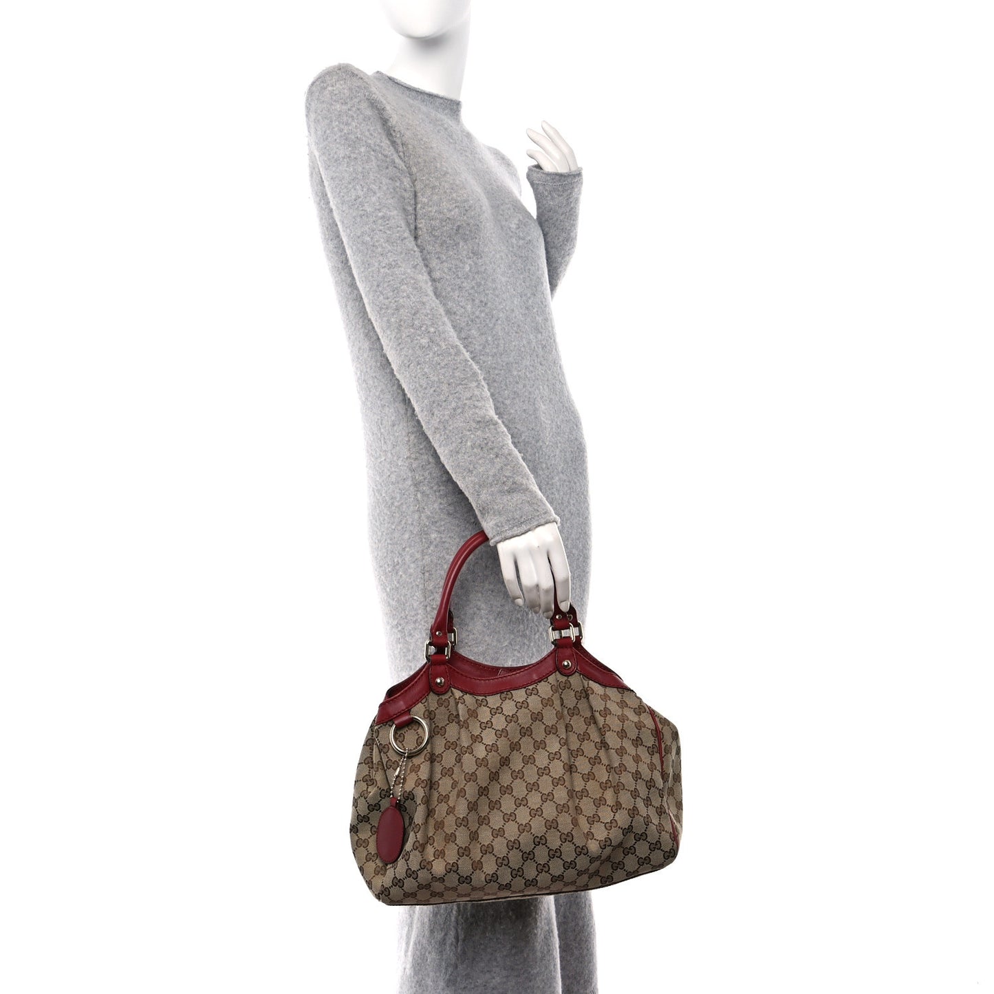 Monogram Medium Sukey Tote Dark Red