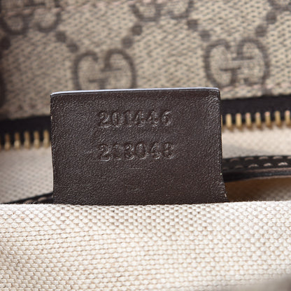 Gucci GG Supreme Monogram Medium Flat Messenger Bag Dark Brown 8 of 10