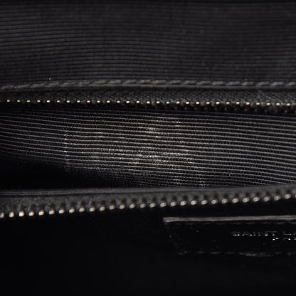 Saint Laurent Grain De Poudre Large Tri-Quilt Monogram Satchel Black 14 of 15