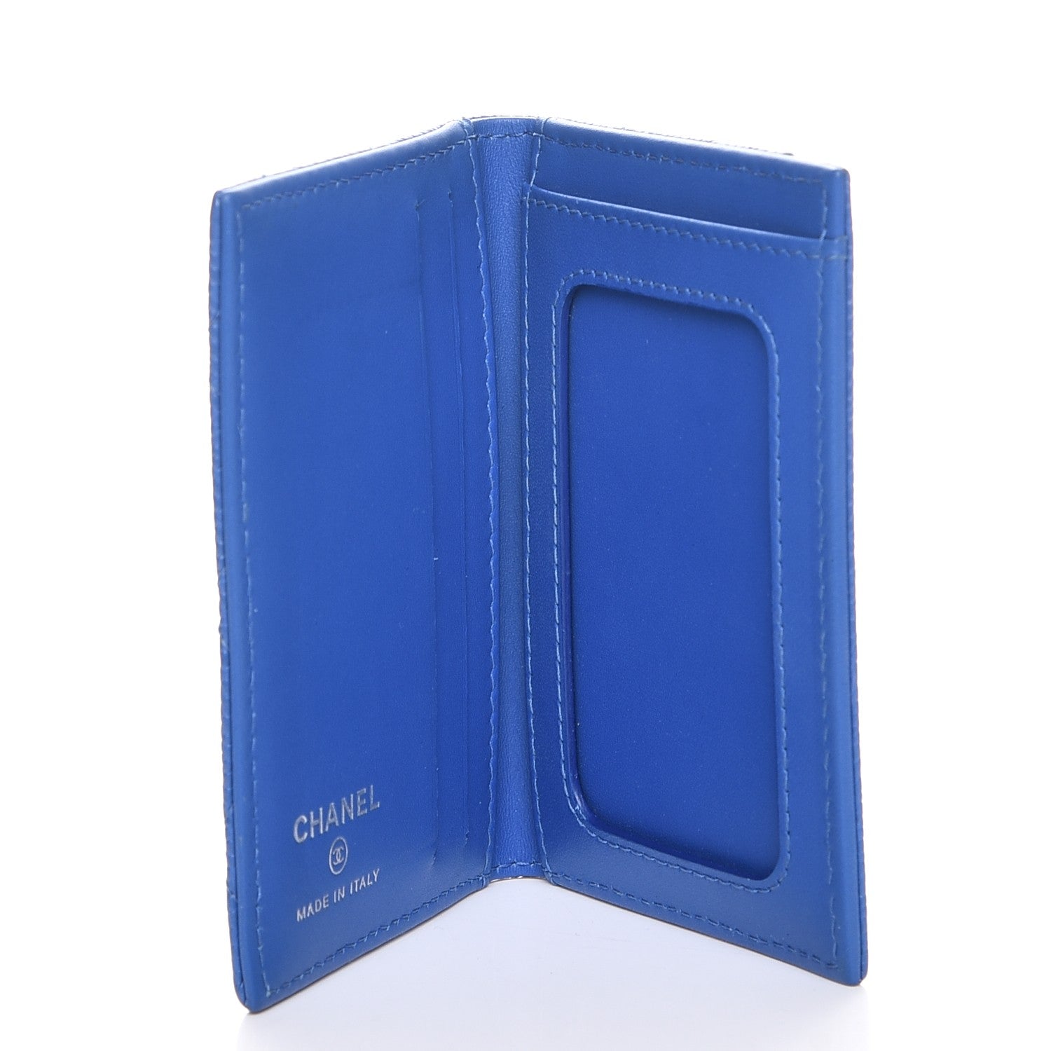 Chanel Caviar Quilted Card Holder Blue 5 of 8